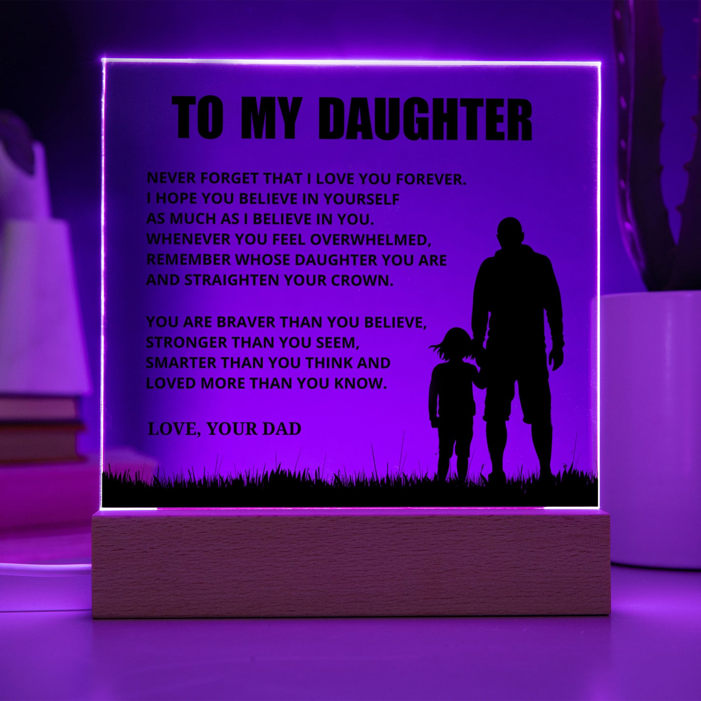 Gift For Daughter - Straighten Your Crown - Acrylic Plaque
