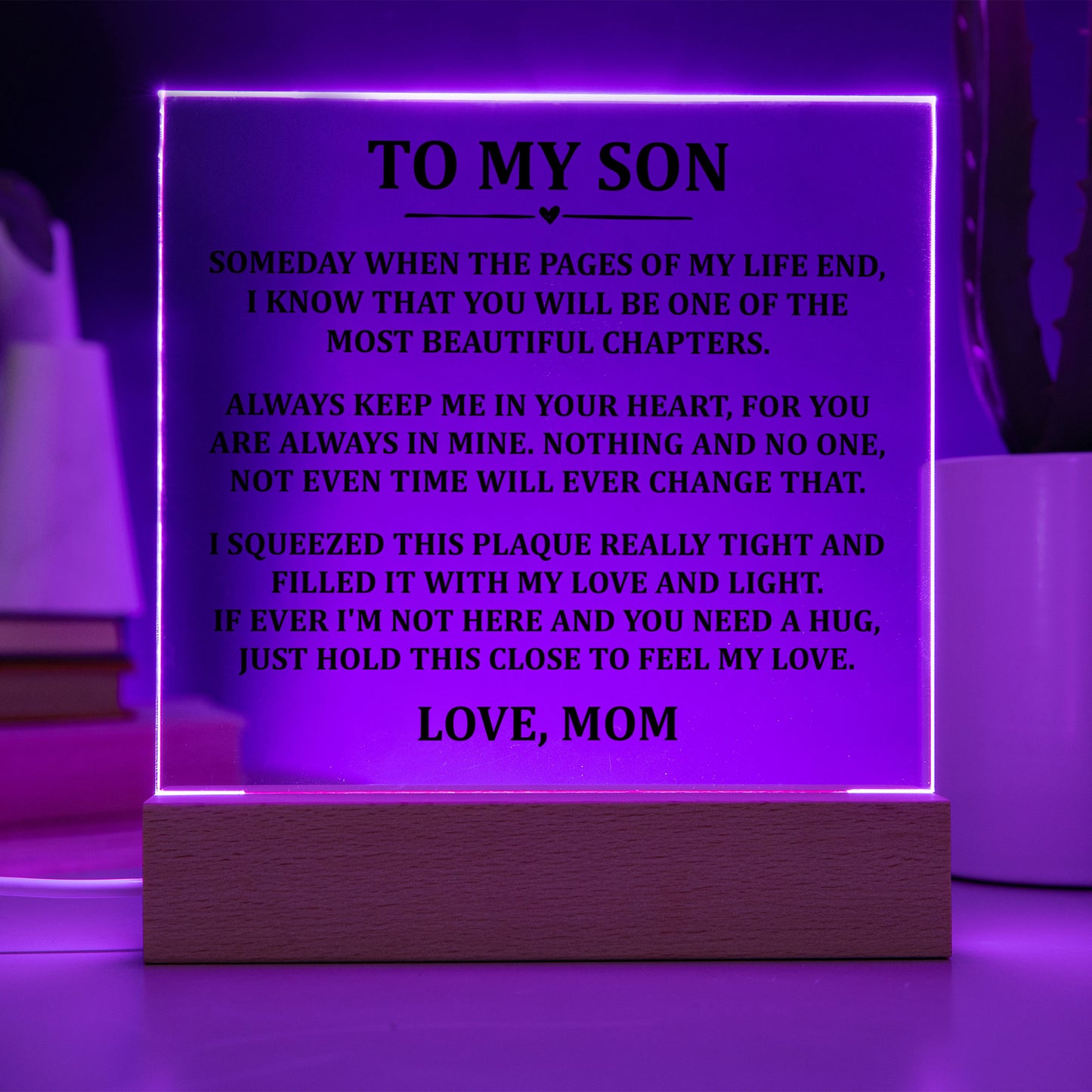 Gift For Son From Mom - Acrylic Plaque