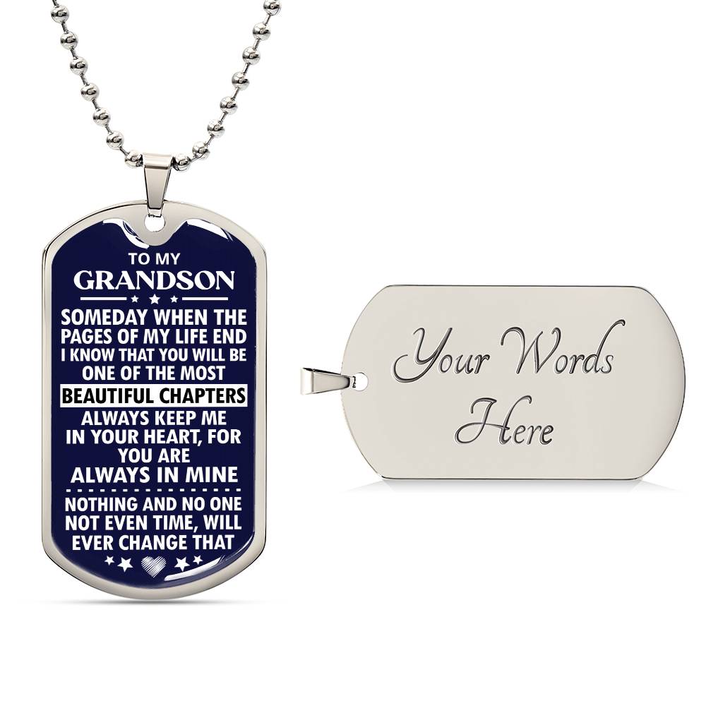 Gift For Grandson - Beautiful Chapters - Military Chain