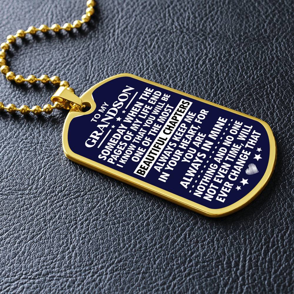 Gift For Grandson - Beautiful Chapters - Military Chain