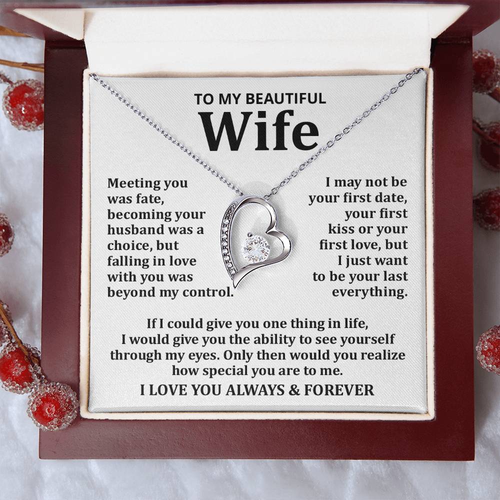 To My Wife - I Love You Always & Forever Love Necklace