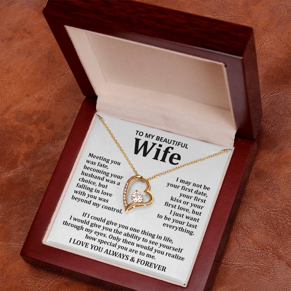 To My Wife - I Love You Always & Forever Love Necklace