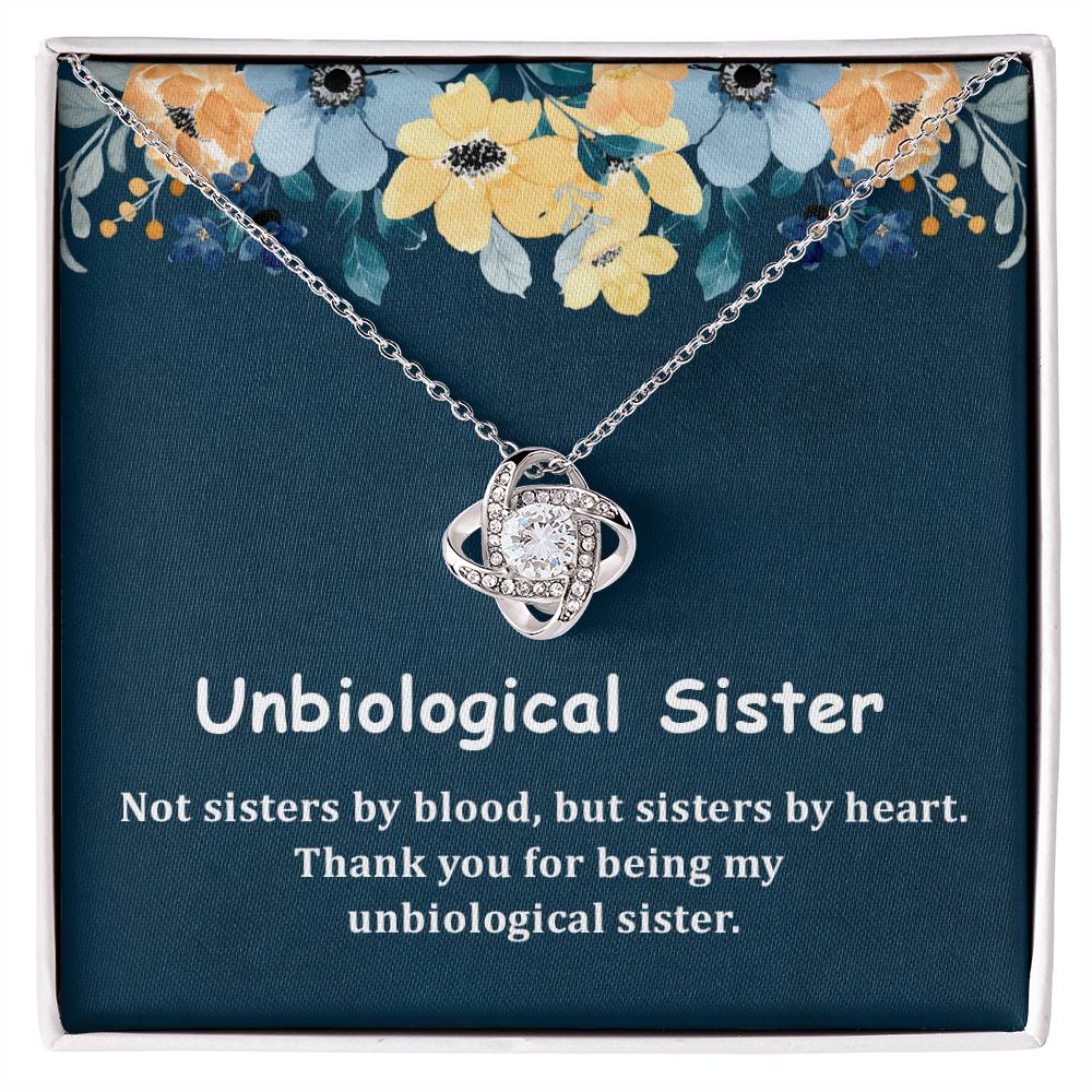 Gift For Unbiological Sister - Love Knot Necklace