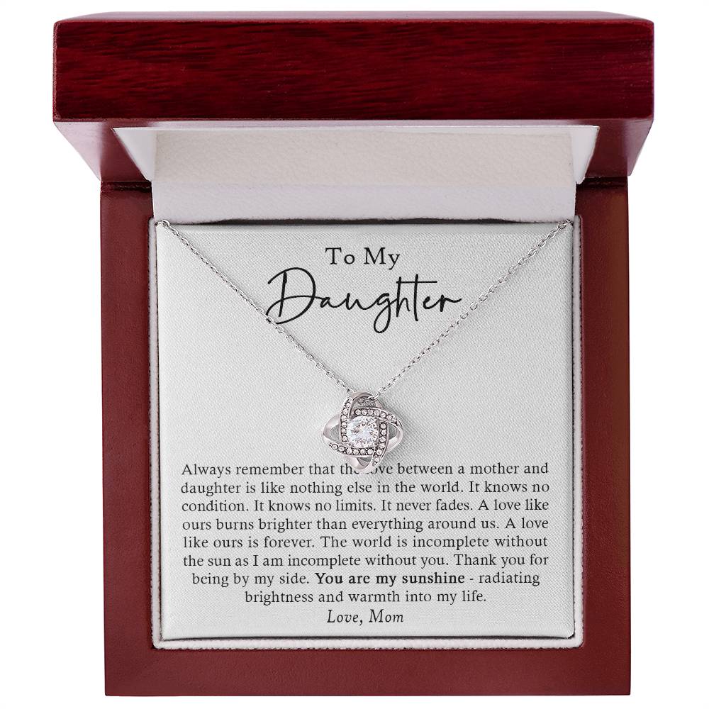 To My Daughter - You Are My Sunshine - Necklace