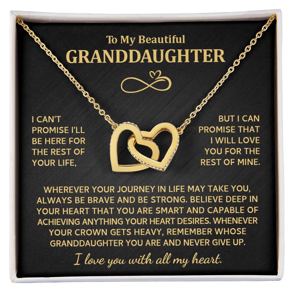 Beautiful Gift for Granddaughter - Interlocking Hearts Necklace