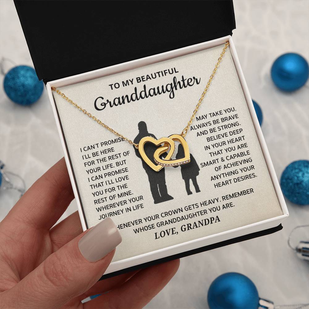 Granddaughter - Unbreakable Bond - Interlocking Hearts Necklace