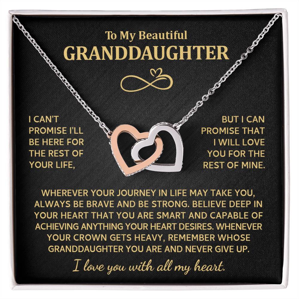 Beautiful Gift for Granddaughter - Interlocking Hearts Necklace