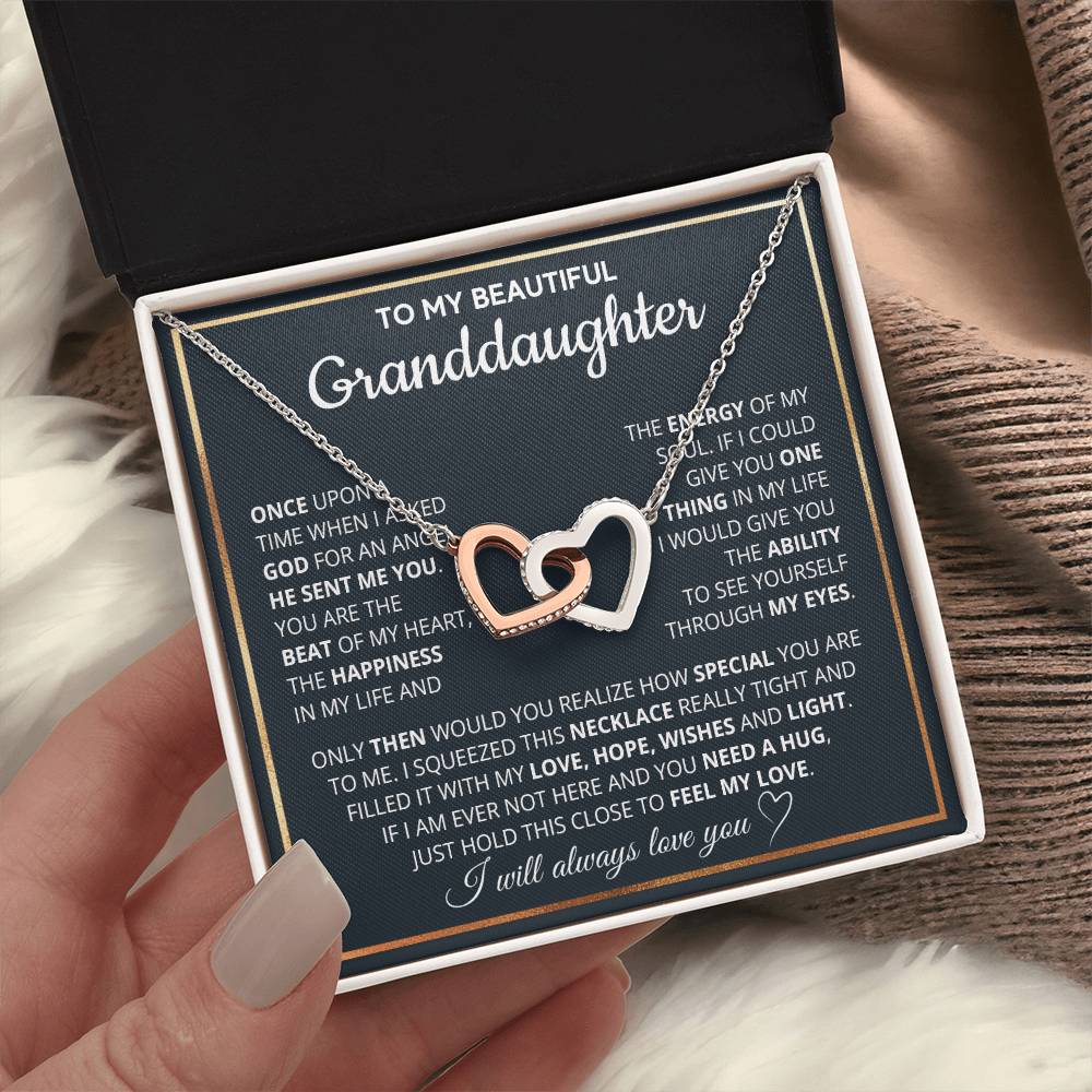 Gift For Granddaughter - Interlocking Hearts Necklace