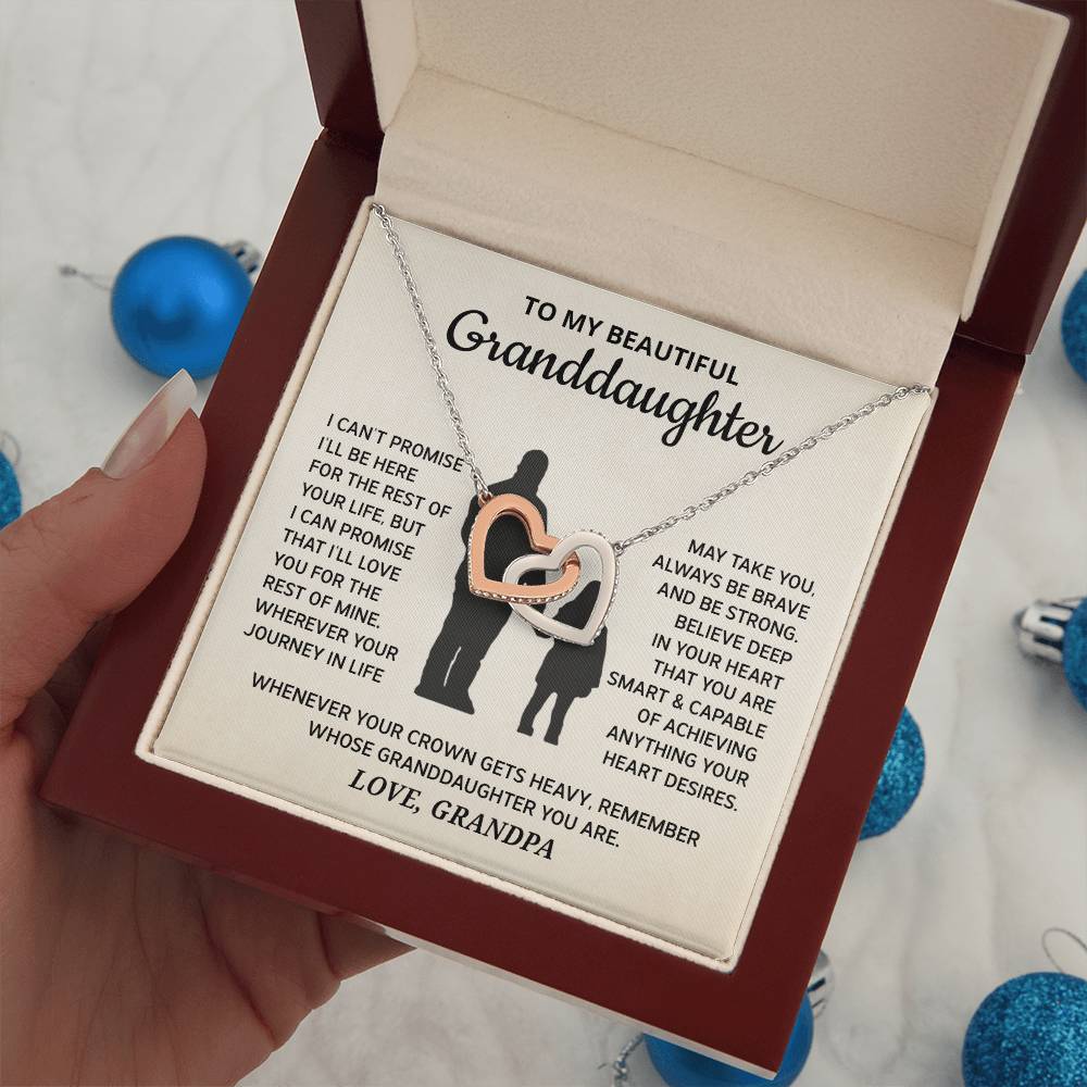 Granddaughter - Unbreakable Bond - Interlocking Hearts Necklace
