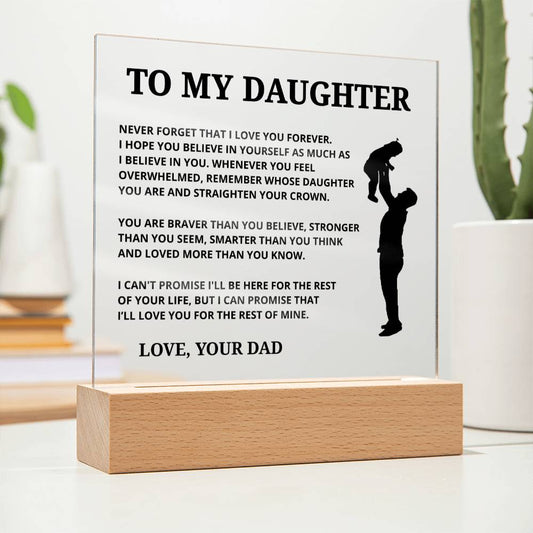 Gift For Daughter - Believe In Yourself - Acrylic Plaque