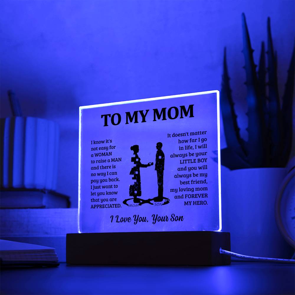 Gift For Mom From Son - Acrylic Plaque