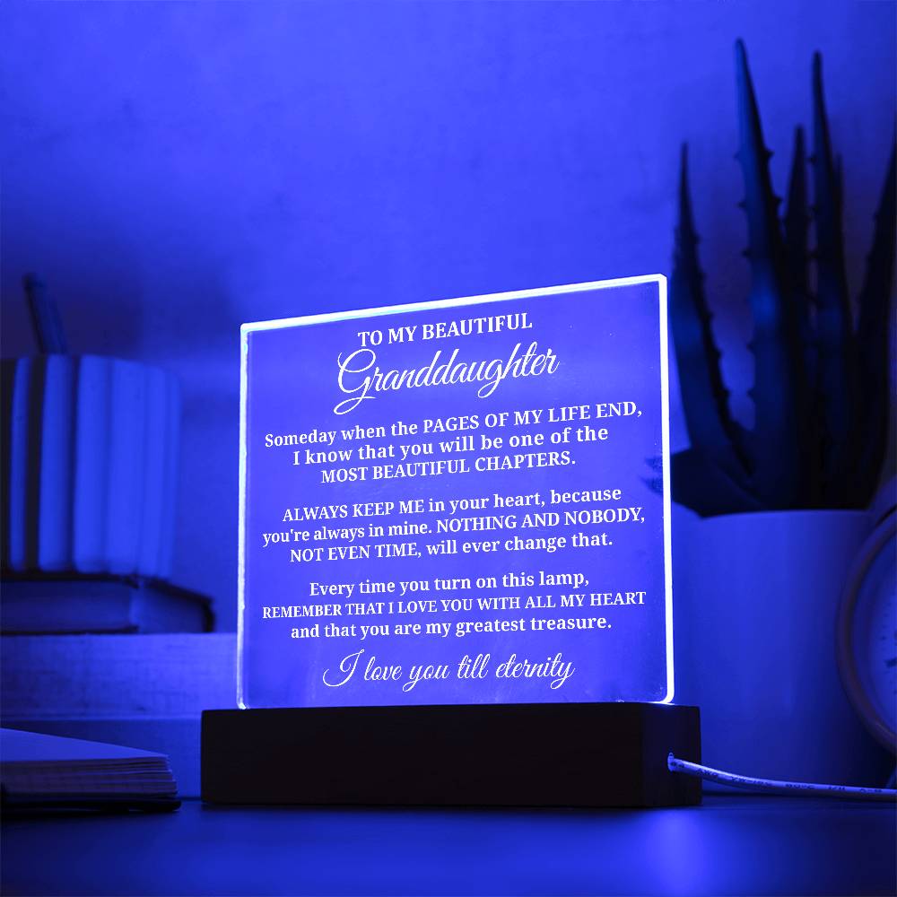 Gift for Granddaughter - Color Changing Lamp of Eternal Love