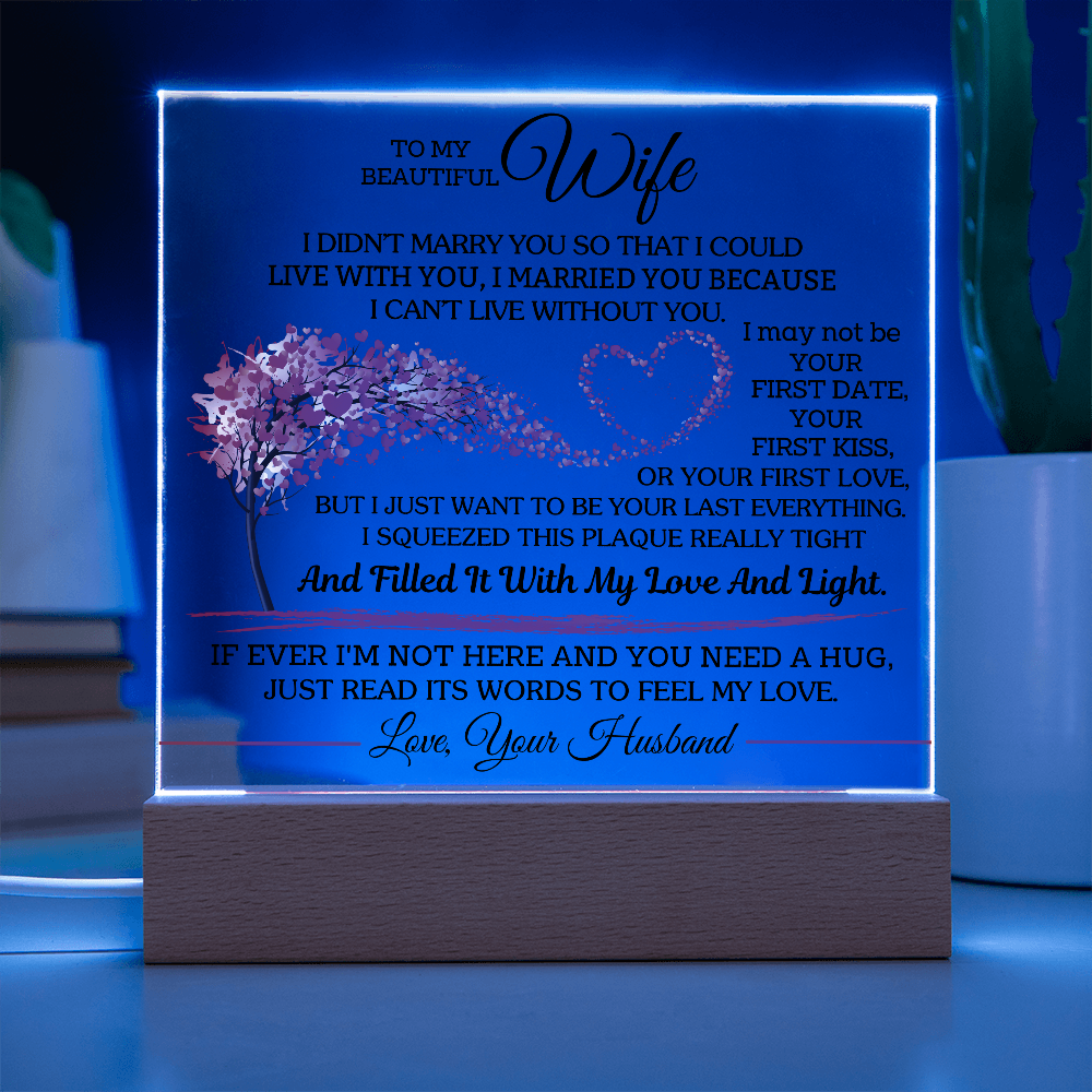 Gift For Wife - Acrylic Plaque with LED