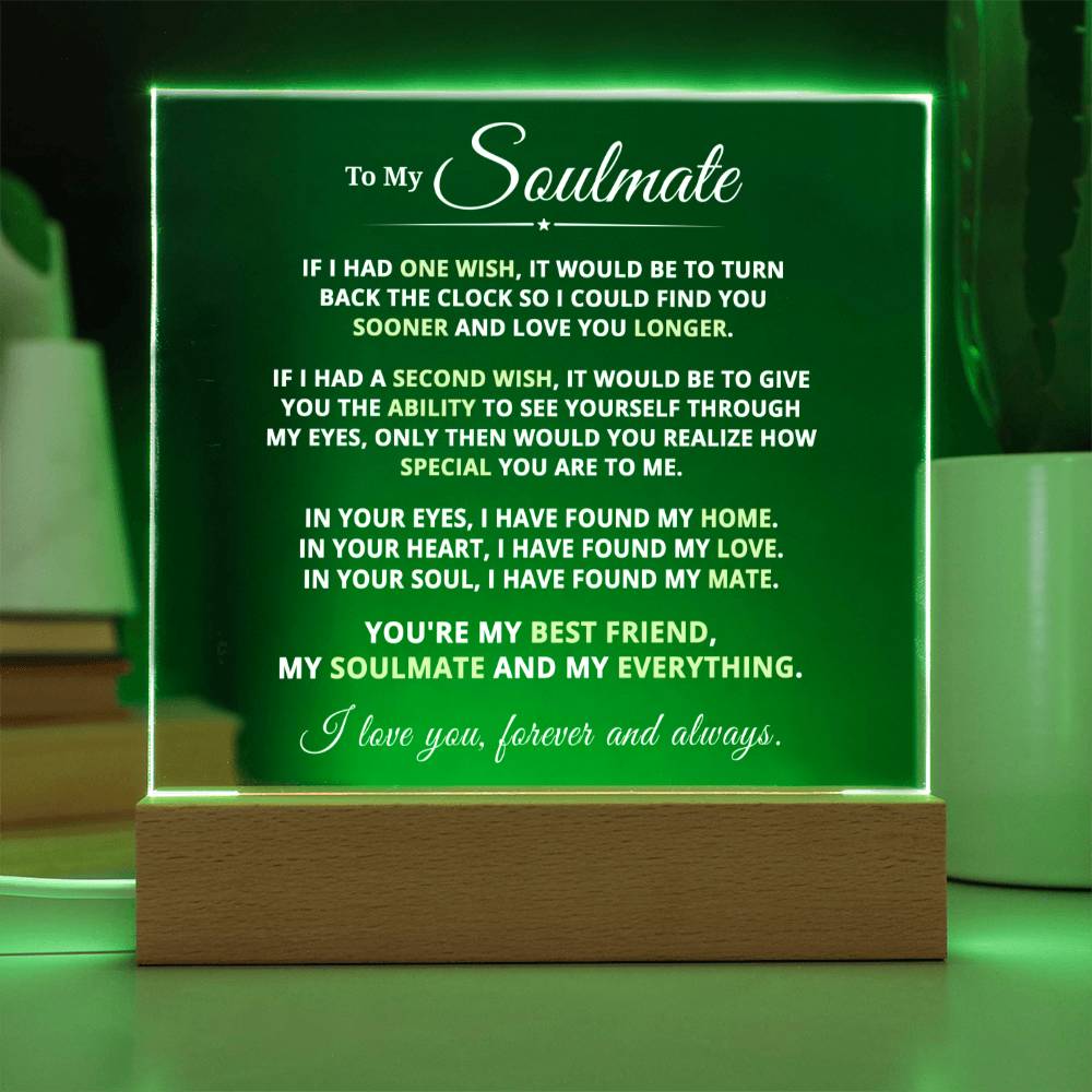 Gift For Soulmate "My Everything" Acrylic Plaque