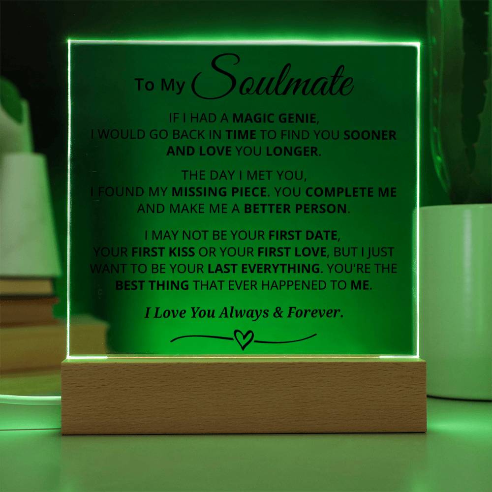 Gift For Soulmate "My Last Everything" Acrylic Plaque