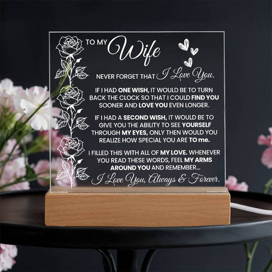 To My Wife Gift - Acrylic Square Plaque