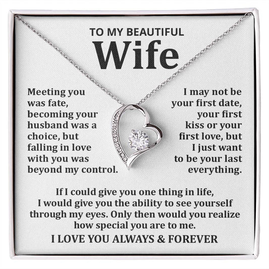 To My Wife - I Love You Always & Forever Love Necklace