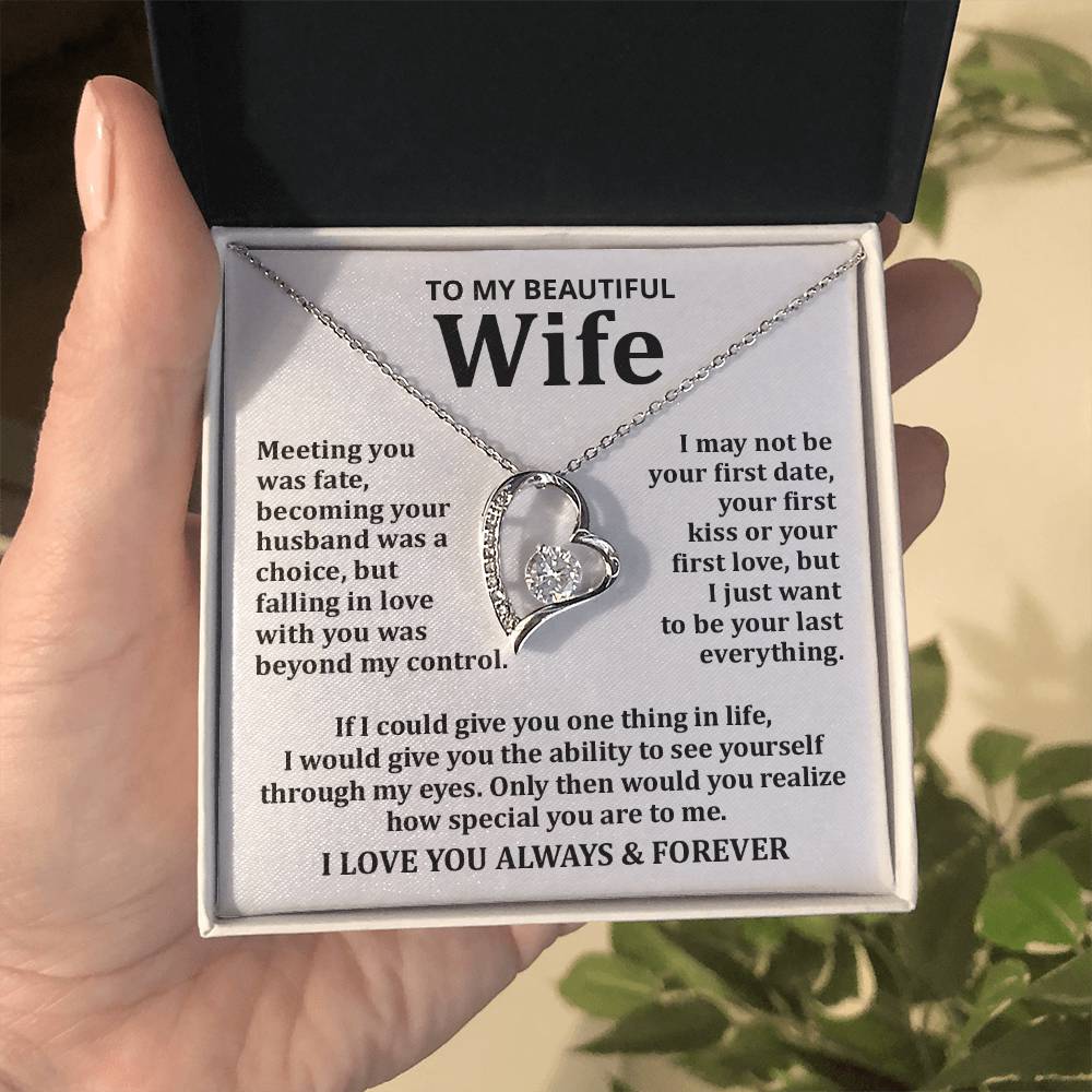 To My Wife - I Love You Always & Forever Love Necklace