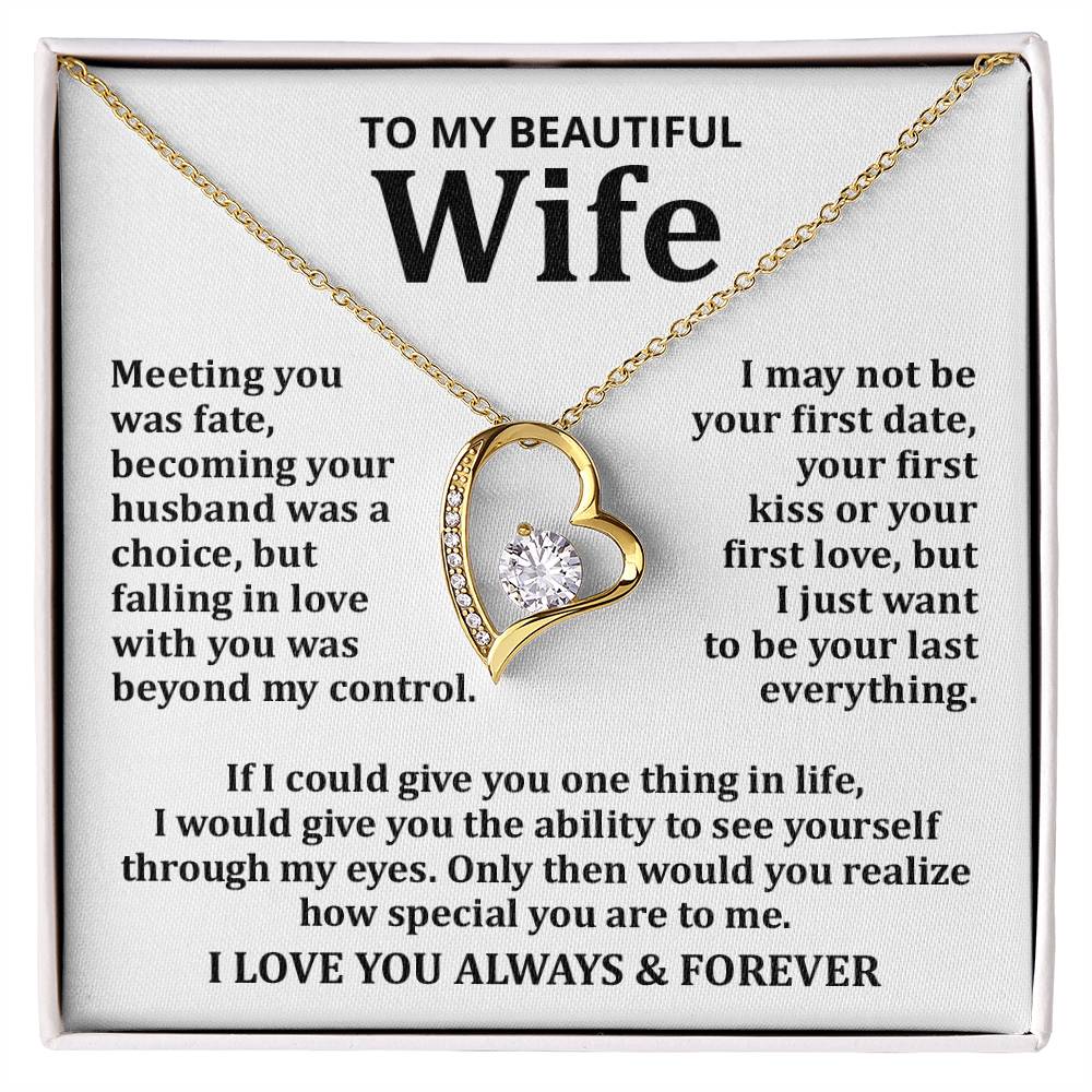 To My Wife - I Love You Always & Forever Love Necklace