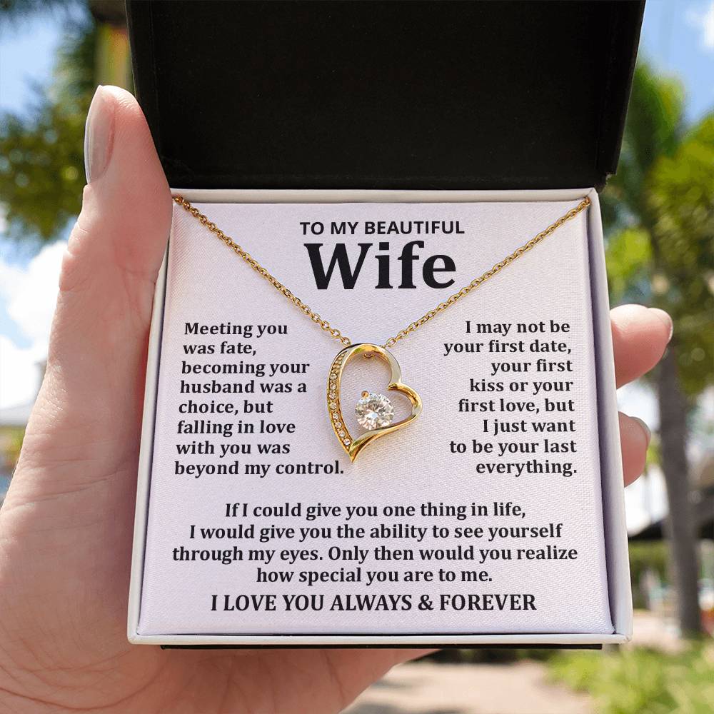 To My Wife - I Love You Always & Forever Love Necklace