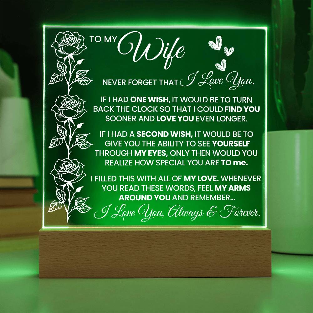 To My Wife Gift - Acrylic Square Plaque