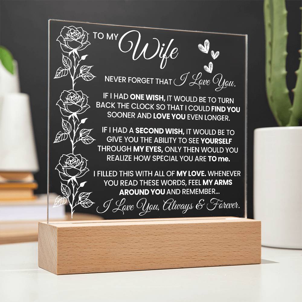 To My Wife Gift - Acrylic Square Plaque