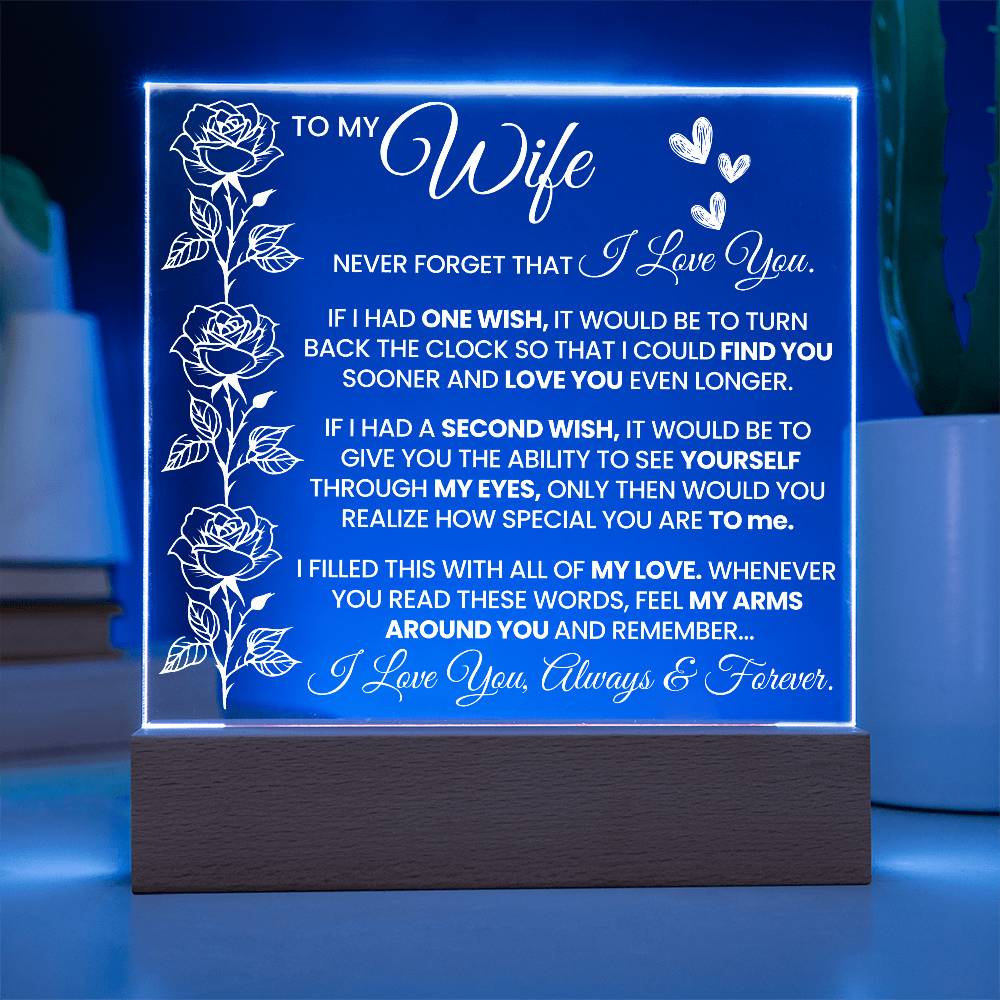 To My Wife Gift - Acrylic Square Plaque