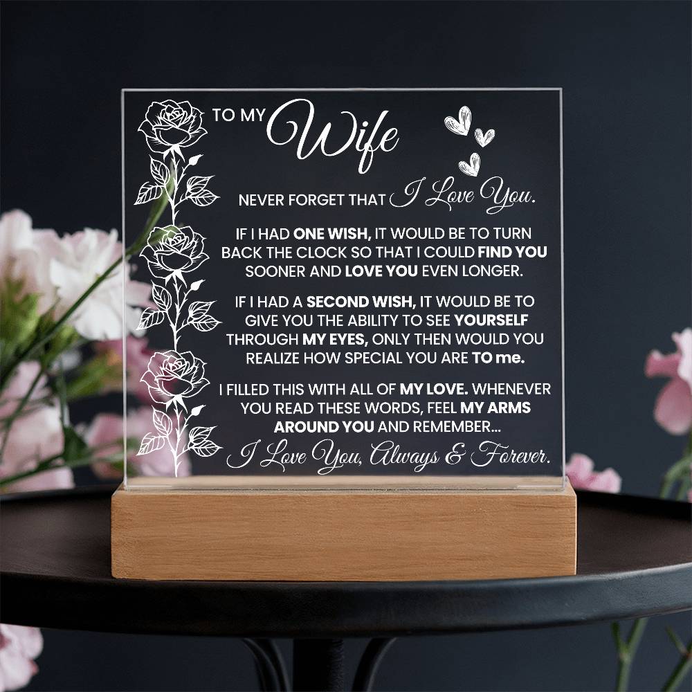 To My Wife Gift - Acrylic Square Plaque