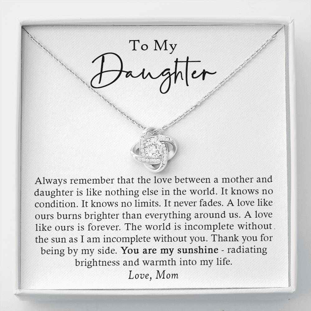 To My Daughter - You Are My Sunshine - Necklace