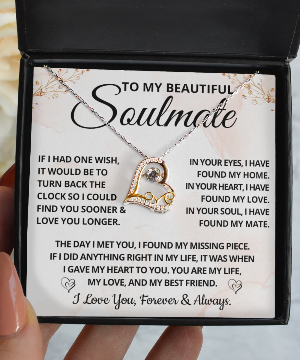 To My Beautiful Soulmate Necklace, Soulmate Jewelry For Women, Soulmate Gifts For Her